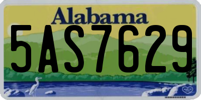 AL license plate 5AS7629