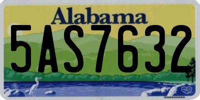 AL license plate 5AS7632