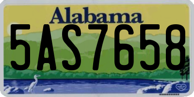 AL license plate 5AS7658