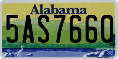 AL license plate 5AS7660