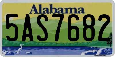AL license plate 5AS7682