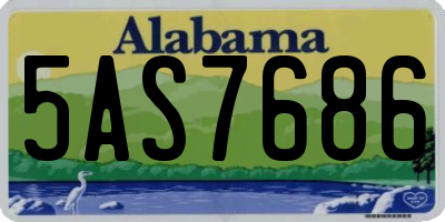 AL license plate 5AS7686