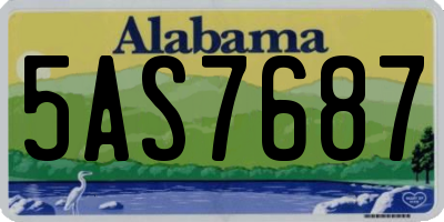 AL license plate 5AS7687