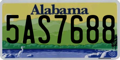 AL license plate 5AS7688