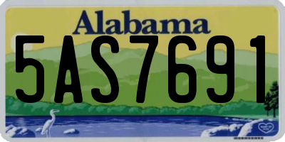 AL license plate 5AS7691