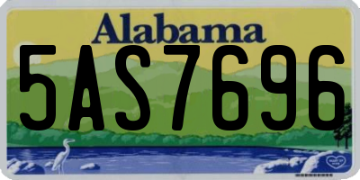 AL license plate 5AS7696