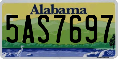 AL license plate 5AS7697
