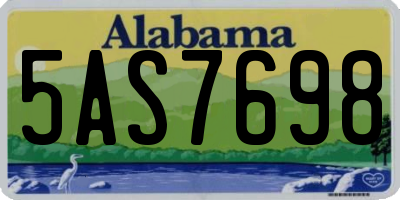 AL license plate 5AS7698