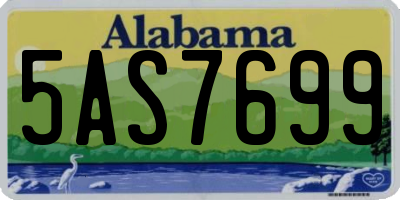 AL license plate 5AS7699