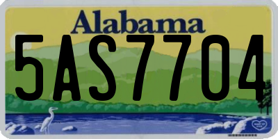 AL license plate 5AS7704