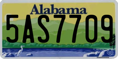 AL license plate 5AS7709