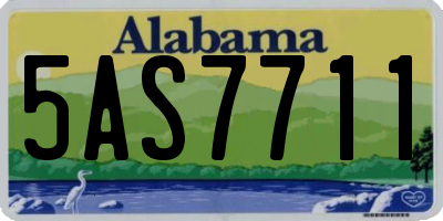 AL license plate 5AS7711