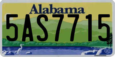 AL license plate 5AS7715