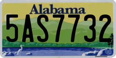 AL license plate 5AS7732