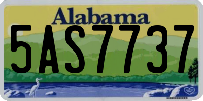 AL license plate 5AS7737
