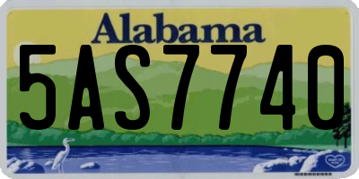 AL license plate 5AS7740