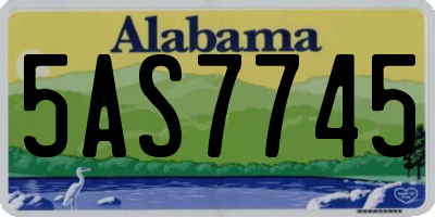 AL license plate 5AS7745