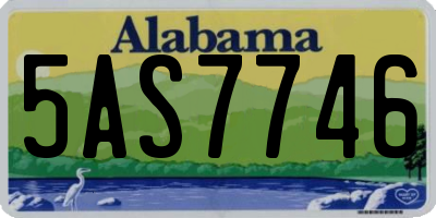 AL license plate 5AS7746