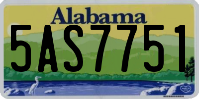 AL license plate 5AS7751