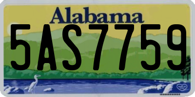 AL license plate 5AS7759