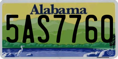 AL license plate 5AS7760