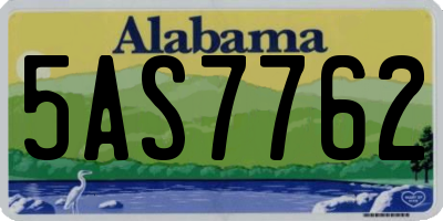 AL license plate 5AS7762