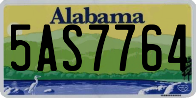 AL license plate 5AS7764