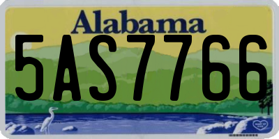 AL license plate 5AS7766
