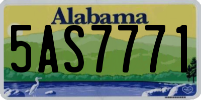 AL license plate 5AS7771