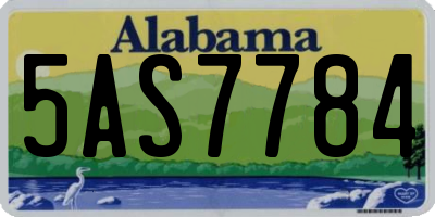AL license plate 5AS7784