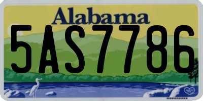 AL license plate 5AS7786