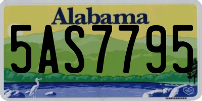 AL license plate 5AS7795