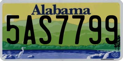 AL license plate 5AS7799