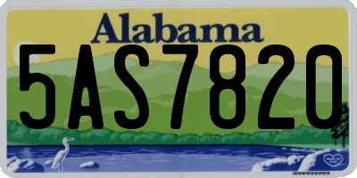 AL license plate 5AS7820