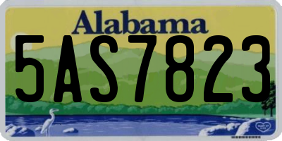 AL license plate 5AS7823