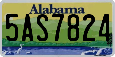 AL license plate 5AS7824