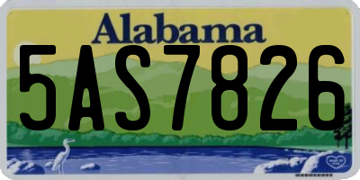 AL license plate 5AS7826