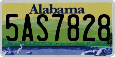 AL license plate 5AS7828