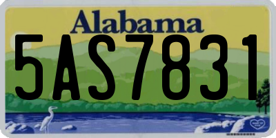 AL license plate 5AS7831