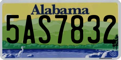 AL license plate 5AS7832