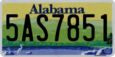 AL license plate 5AS7851