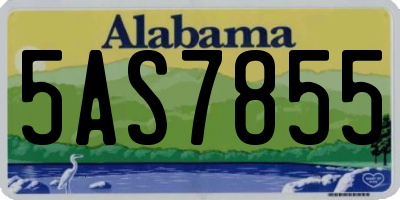 AL license plate 5AS7855