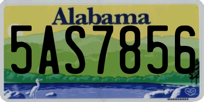 AL license plate 5AS7856