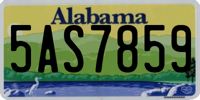 AL license plate 5AS7859
