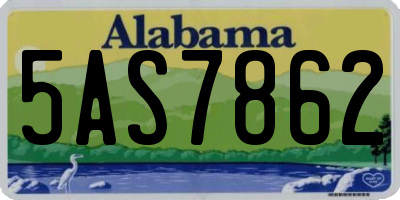 AL license plate 5AS7862