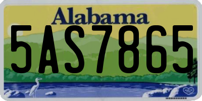 AL license plate 5AS7865