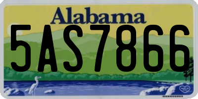 AL license plate 5AS7866