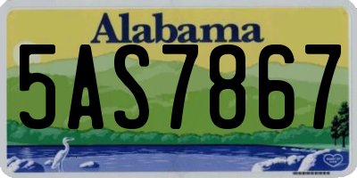 AL license plate 5AS7867