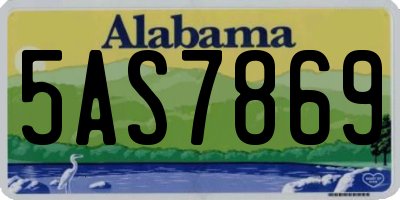 AL license plate 5AS7869