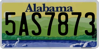 AL license plate 5AS7873